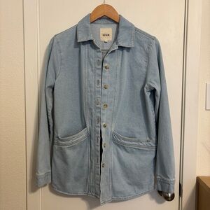 Sezane Denim Will Jacket Snow Blue Size XS